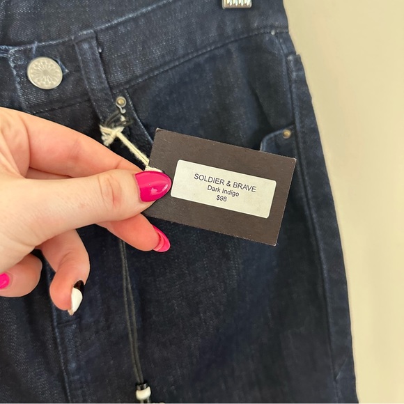 Soldier and Brave Dark Wash High Rise Skinny Jeans Dark Wash NWT Size 25 - Picture 4 of 8